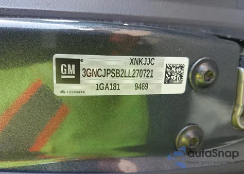 2020 Chevrolet Trax Awd Lt из США, поврежденный, VIN 3GNCJPSB2LL270721